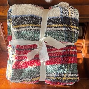 Pottery Barn Stewart Plaid "Super Soft" Blanket - Retail $129 - New with tags!